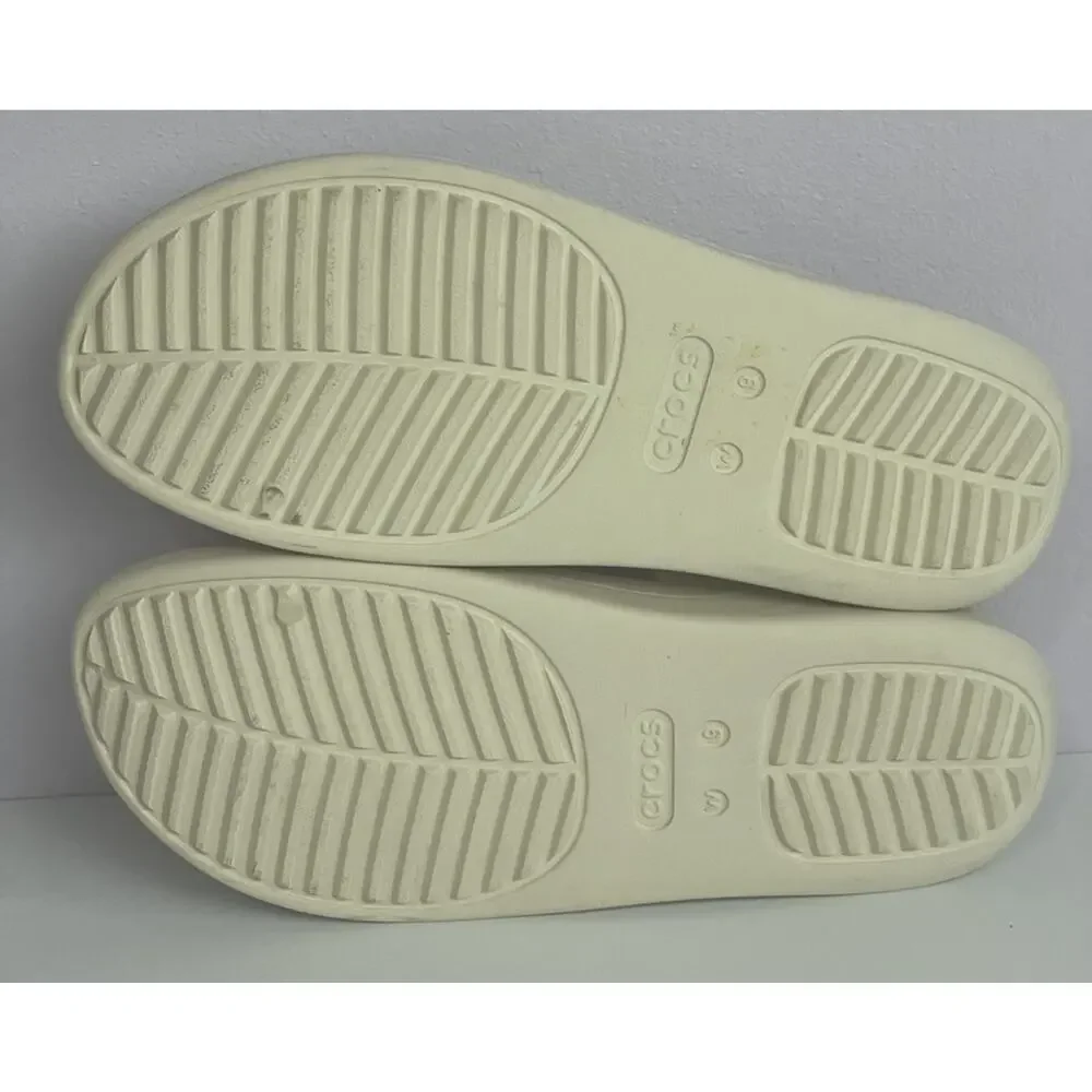 Crocs Getaway Strappy Slide Sandals Womens Size 9 Stucco Comfort Casual